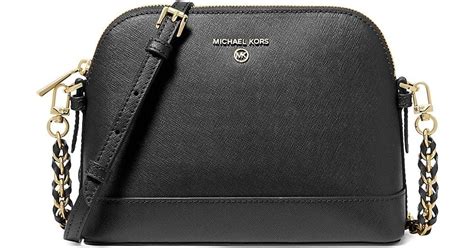 michael kors jet set charm black crossbody|jet set large crossbody bag.